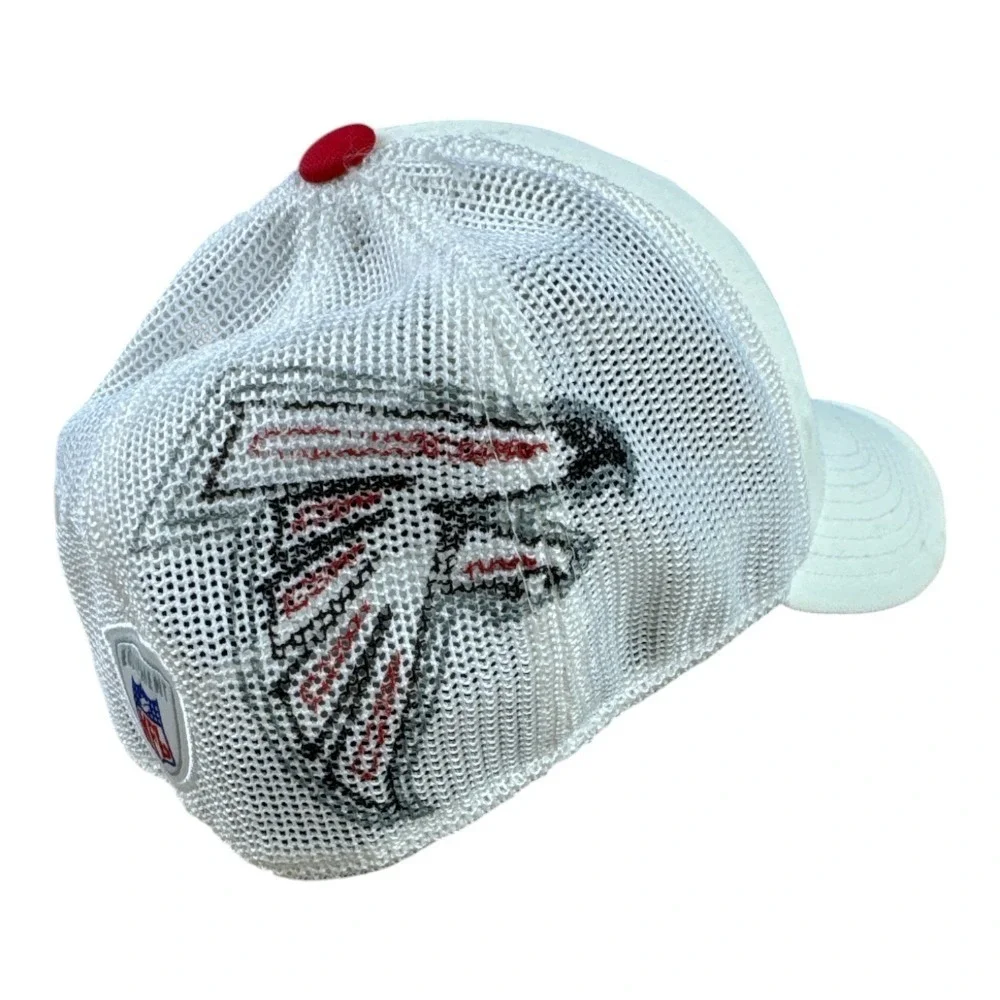 Atlanta Falcons Reebok NFL Equipment White Mesh Trucker Hat Autographed OSFA Men
